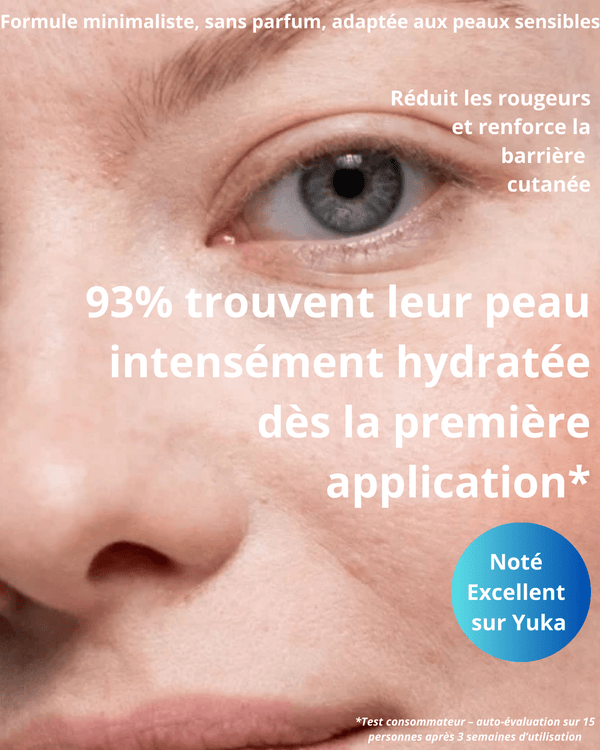 Crème Hydratante à l’Acide Hyaluronique Multi-Poids, adaptée peaux sensibles, Hydratation Intense & Durable, Sans Parfum